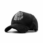 Close-up of Dandy Hat X Junior H ‘Sad Boyz’ fabric and stitching